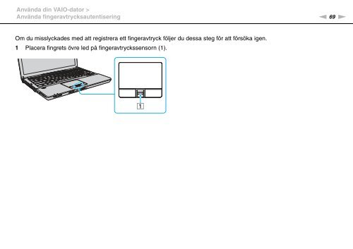 Sony VGN-SR49VT - VGN-SR49VT Istruzioni per l'uso Svedese