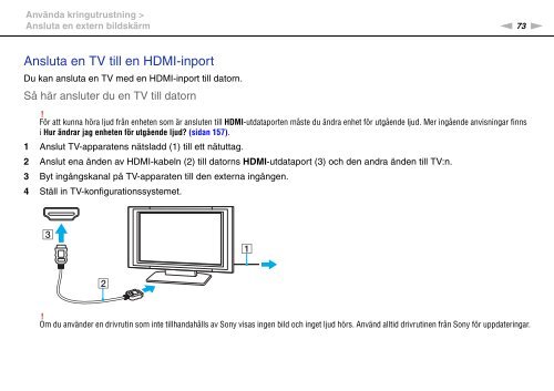 Sony VPCF11E4E - VPCF11E4E Istruzioni per l'uso Svedese