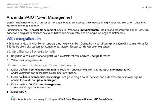 Sony VPCF11E4E - VPCF11E4E Istruzioni per l'uso Svedese