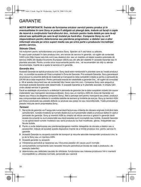 Sony VGN-NR31J - VGN-NR31J Documenti garanzia Polacco