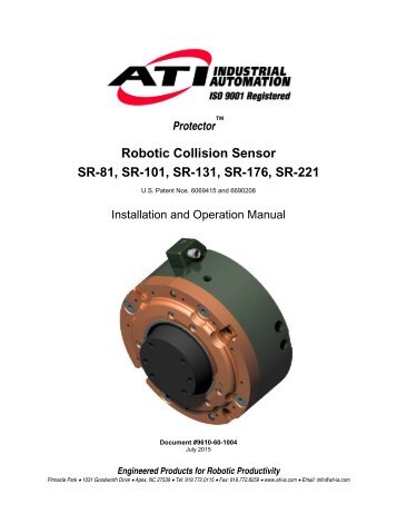 Robotic Collision Sensor SR-81 SR-101 SR-131 SR-176 SR-221