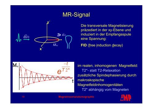 PowerPoint - MR Imaging - Instituts für Medizinische Physik