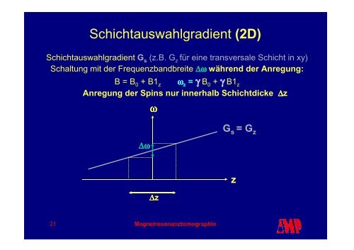 PowerPoint - MR Imaging - Instituts für Medizinische Physik