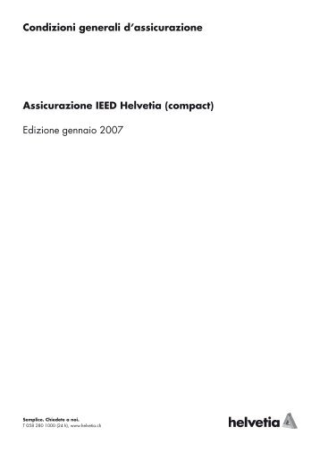 Assicurazione IEED Helvetia (compact)  Edizione gennaio 2007 ...