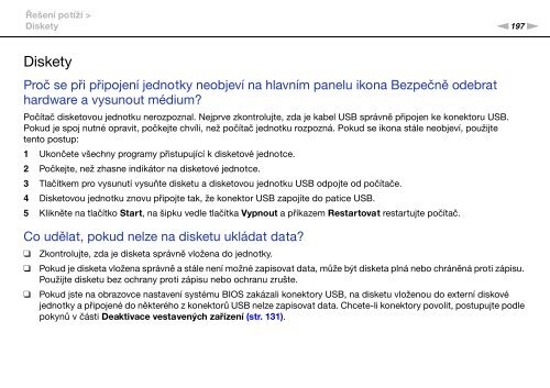 Sony VPCSA3S9E - VPCSA3S9E Istruzioni per l'uso Ceco