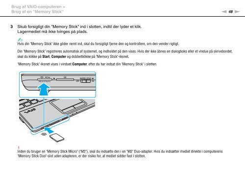 Sony VPCEB4S1R - VPCEB4S1R Istruzioni per l'uso Danese