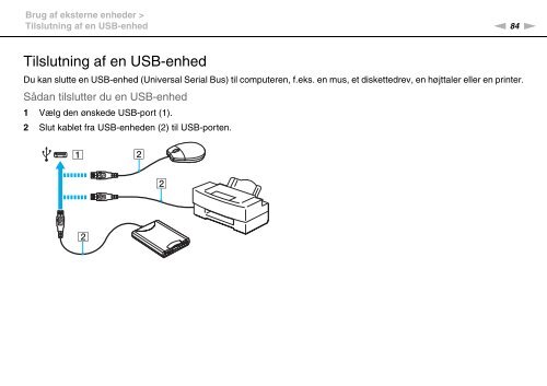 Sony VPCEB4S1R - VPCEB4S1R Istruzioni per l'uso Danese