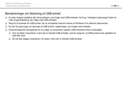 Sony VPCS13S9R - VPCS13S9R Istruzioni per l'uso Danese