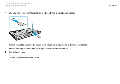 Sony VPCS13S9R - VPCS13S9R Istruzioni per l'uso Danese