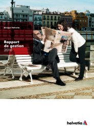 Rapport de gestion 2010 - Helvetia