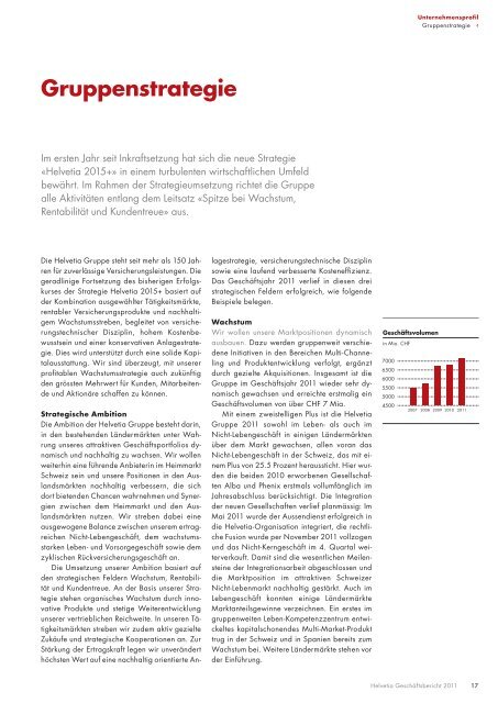 Geschäfts bericht 2011 - Helvetia Gruppe