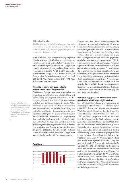 Geschäfts bericht 2011 - Helvetia Gruppe