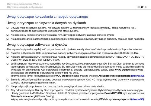 Sony VPCCB3S1R - VPCCB3S1R Istruzioni per l'uso Polacco