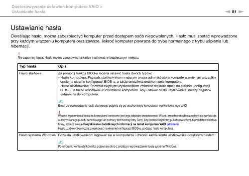 Sony VPCCB3S1R - VPCCB3S1R Istruzioni per l'uso Polacco