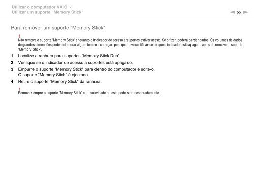 Sony VPCCB3S1R - VPCCB3S1R Istruzioni per l'uso Portoghese