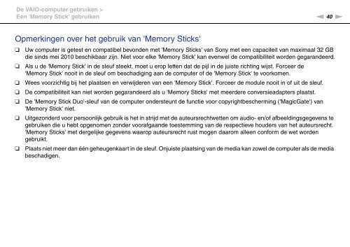 Sony VPCYB3Q1R - VPCYB3Q1R Istruzioni per l'uso Olandese