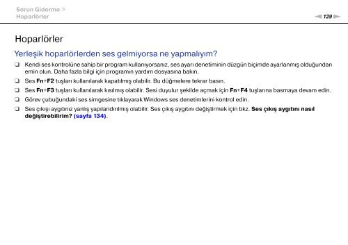 Sony VPCYB3Q1R - VPCYB3Q1R Istruzioni per l'uso Turco