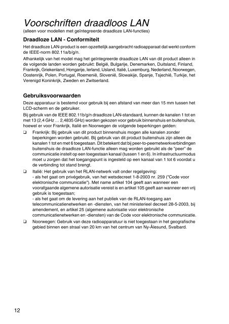 Sony SVT1311C4E - SVT1311C4E Documenti garanzia Olandese