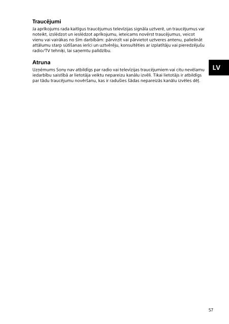 Sony SVT1313S1E - SVT1313S1E Documenti garanzia Lettone