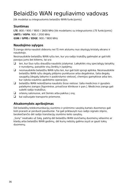 Sony SVP1321B4E - SVP1321B4E Documenti garanzia Estone