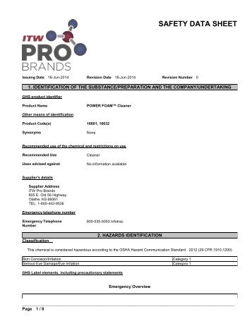 SAFETY DATA SHEET