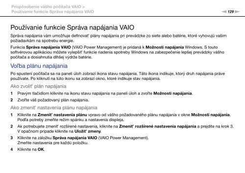 Sony VPCSE1E1E - VPCSE1E1E Istruzioni per l'uso Slovacco