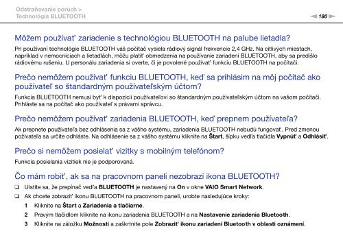 Sony VPCSE1E1E - VPCSE1E1E Istruzioni per l'uso Slovacco