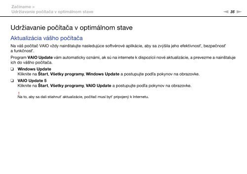 Sony VPCSE1E1E - VPCSE1E1E Istruzioni per l'uso Slovacco