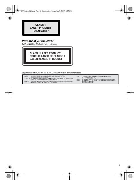 Sony VGC-LT2S - VGC-LT2S Documenti garanzia Finlandese