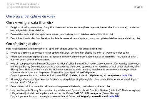 Sony VPCCA3X1R - VPCCA3X1R Istruzioni per l'uso Danese