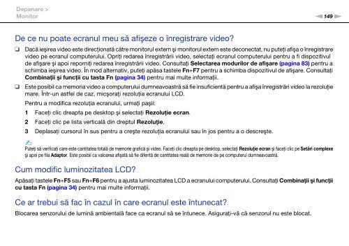 Sony VPCCA4S1E - VPCCA4S1E Istruzioni per l'uso Rumeno