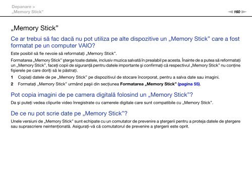 Sony VPCCA4S1E - VPCCA4S1E Istruzioni per l'uso Rumeno