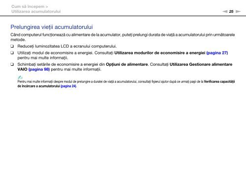 Sony VPCCA4S1E - VPCCA4S1E Istruzioni per l'uso Rumeno