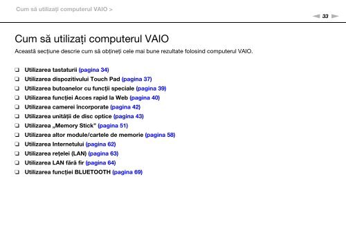 Sony VPCCA4S1E - VPCCA4S1E Istruzioni per l'uso Rumeno