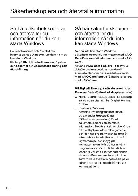 Sony VPCSE2X1R - VPCSE2X1R Guida alla risoluzione dei problemi Danese
