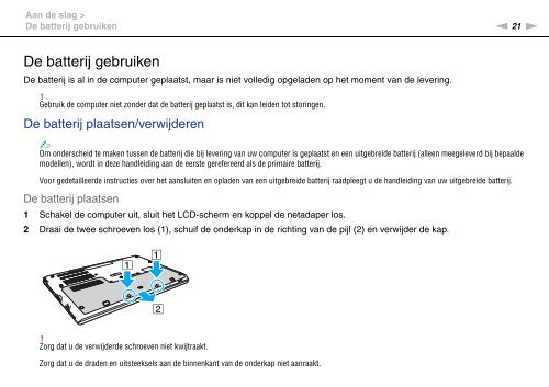 Sony VPCSE2X1R - VPCSE2X1R Istruzioni per l'uso Olandese