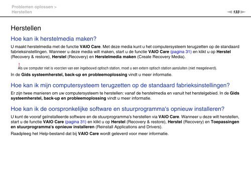 Sony VPCF13S0E - VPCF13S0E Istruzioni per l'uso Olandese