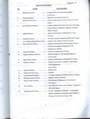 list of witnesses at the judicial - Mars Group Kenya