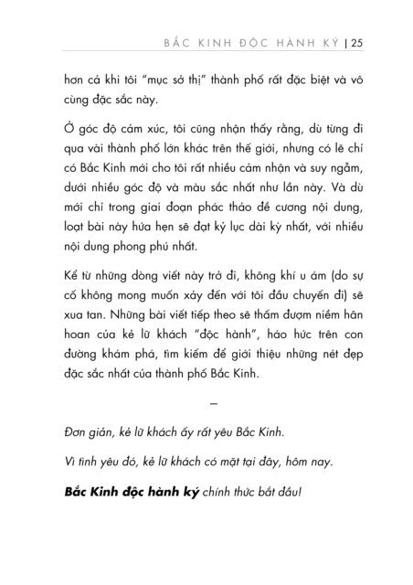 BAC KINH DOC HANH KY