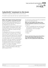 CyberKnife treatment to the brain