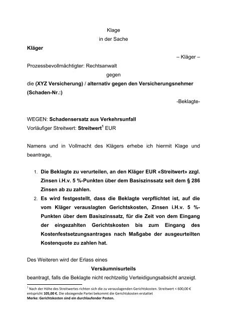 Versicherung Zahlt Erst Nach Klage