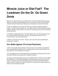 Miracle Juice or Diet Fad? The Lowdown On the Dr. Oz Green Drink