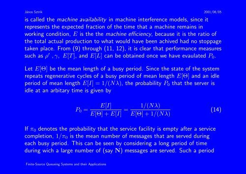 Finite-Source Queueing Systems and their Applications