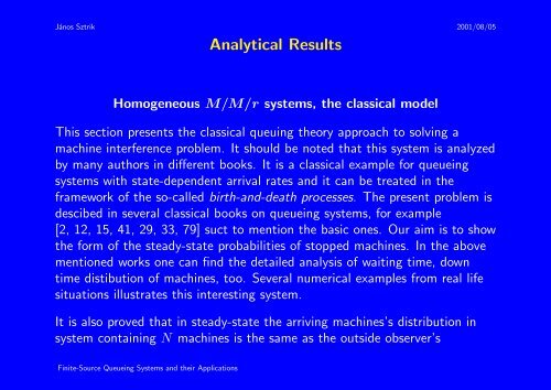 Finite-Source Queueing Systems and their Applications