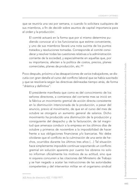 Responsabilidad empresarial en delitos de lesa humanidad