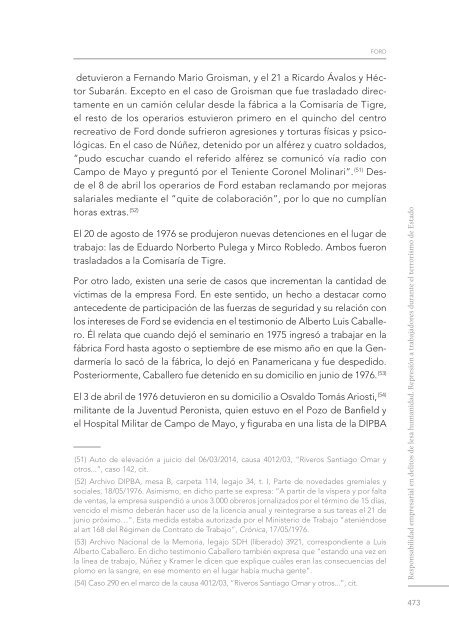 Responsabilidad empresarial en delitos de lesa humanidad