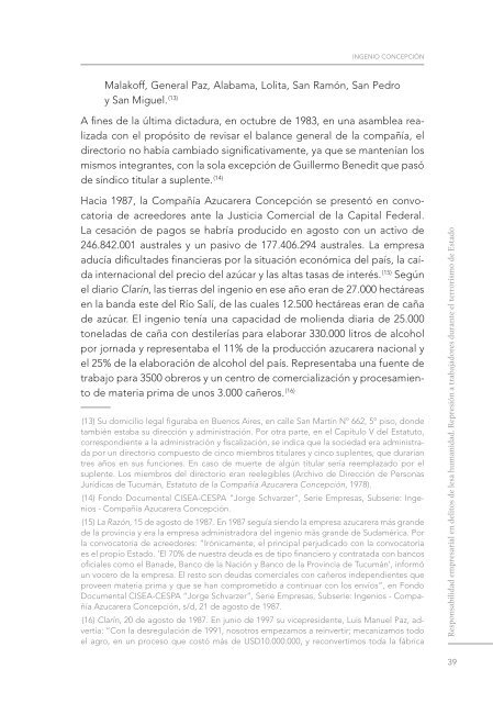 Responsabilidad empresarial en delitos de lesa humanidad