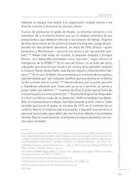 Responsabilidad empresarial en delitos de lesa humanidad