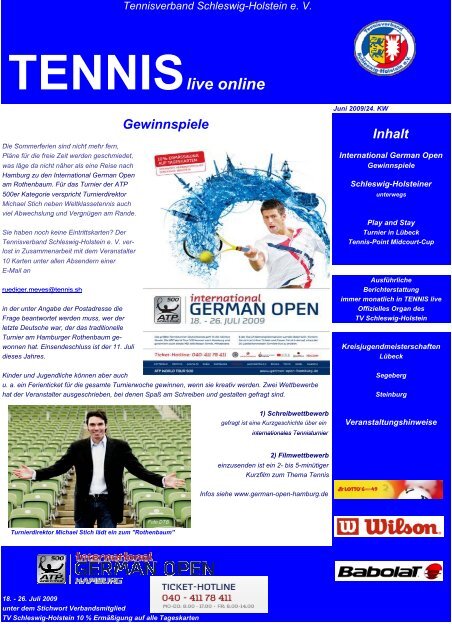 Tennis live online 1009 - Tennisverband Schleswig-Holstein