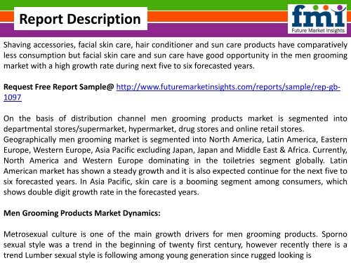 Global Men Grooming Products Market